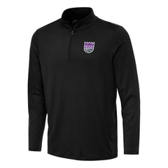 Sacramento Kings Antigua Reprocess Quarter-Zip Top Black