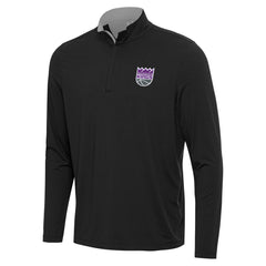 Sacramento Kings Antigua Content Quarter-Zip Top Black/Gray