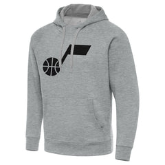 Utah Jazz Antigua Big & Tall Victory Raglan Pullover Hoodie Heather Gray