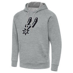 San Antonio Spurs Antigua Big & Tall Victory Raglan Pullover Hoodie Heather Gray
