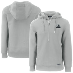 Cleveland Browns Cutter & Buck Roam Eco Recycled Half-Zip Pullover Hoodie Gray