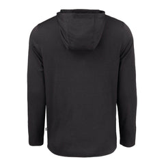 Cleveland Browns Cutter & Buck Coastline Epic Comfort Eco Recycled Long Sleeve Hooded T-Shirt Black