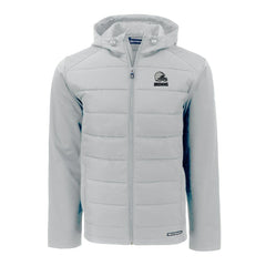 Cleveland Browns Cutter & Buck Evoke Hybrid Eco Softshell Recycled Full-Zip Hooded Jacket Gray