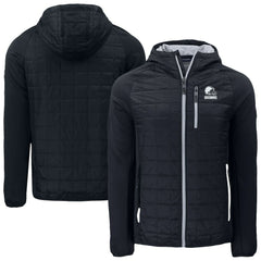 Cleveland Browns Cutter & Buck Rainier Primaloft Eco Full-Zip Hoodie Hybrid Jacket Black