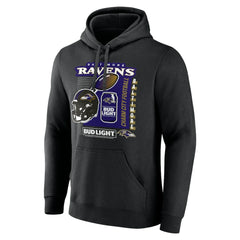 Baltimore Ravens Bud Light Pullover Hoodie Black