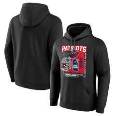New England Patriots Bud Light Pullover Hoodie Black