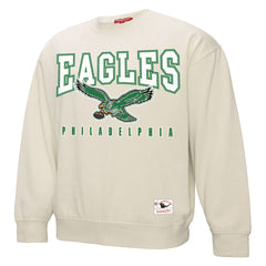 Mitchell & Ness Philadelphia Eagles Women's Fandom Fleece Pullover Sweatshirt Cream