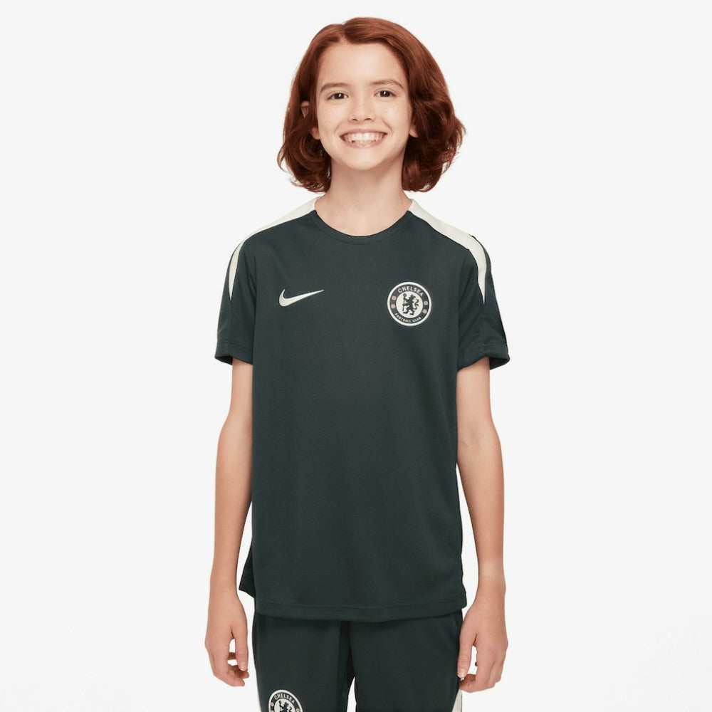 Chelsea Youth 2025/26 Strike Raglan Top Green - Nike