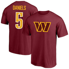 Fanatics Jayden Daniels Washington Commanders Big & Tall Player Name & Number T-Shirt Burgundy