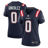 Nike Christian Gonzalez New England Patriots Women's Team Game Jersey Navy