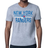 New York Rangers Starter Mesh Look Team Name T-Shirt - Heather Gray - NHL 202296561