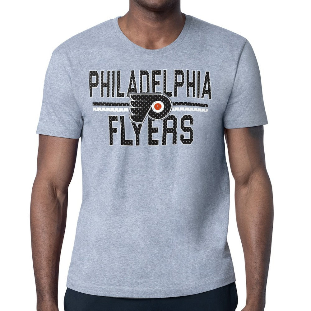 Philadelphia Flyers Starter Mesh Look Team Name T-Shirt - Heather Gray - NHL 202296568