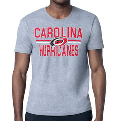 Carolina Hurricanes Starter Mesh Look Team Name T-Shirt - Heather Gray - NHL 202296579