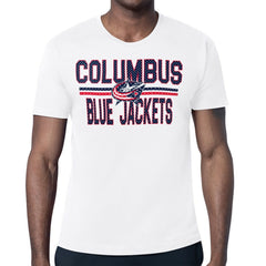 Columbus Blue Jackets Starter Mesh Look Team Name T-Shirt - White - NHL 202296587