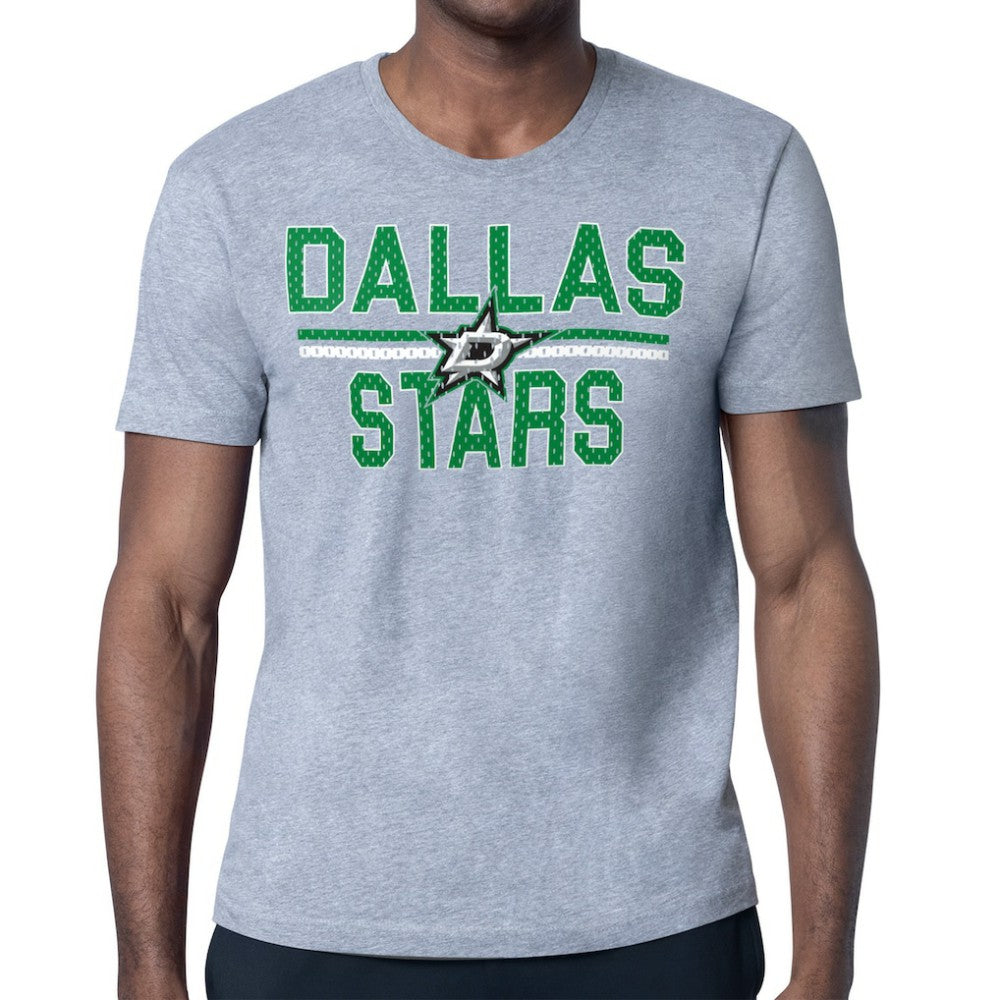 Dallas Stars Starter Mesh Look Team Name T-Shirt - Heather Gray - NHL 202296594