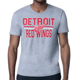 Detroit Red Wings Starter Mesh Look Team Name T-Shirt - Heather Gray - NHL 202296597