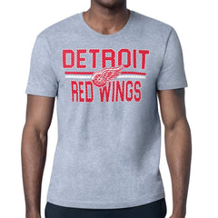 Detroit Red Wings Starter Mesh Look Team Name T-Shirt - Heather Gray - NHL 202296597