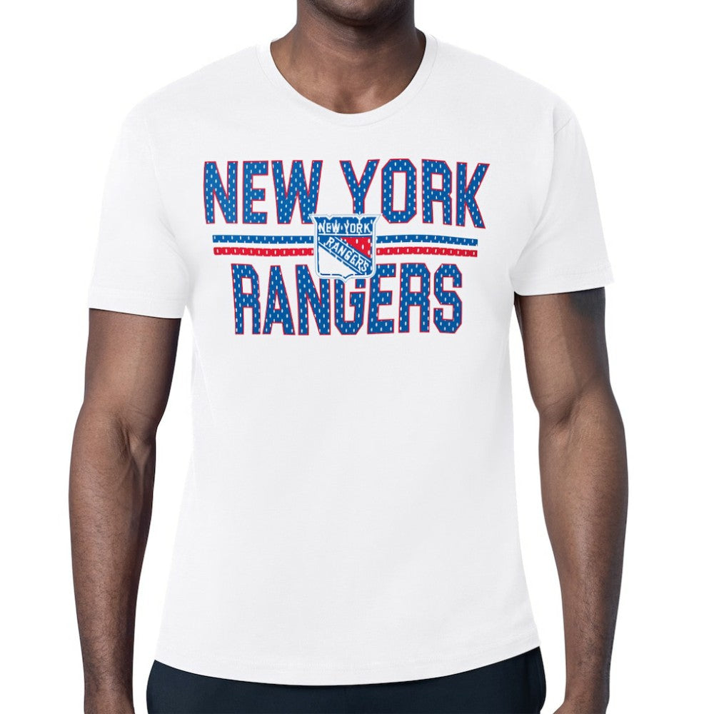 New York Rangers Starter Mesh Look Team Name T-Shirt - White - NHL 202296630