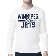 Winnipeg Jets Starter Mesh Look Team Name Long Sleeve T-Shirt - White - NHL 202296644
