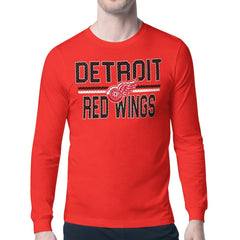 Detroit Red Wings Starter Mesh Look Team Name Long Sleeve T-Shirt - Red - NHL 202296654