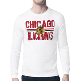 Chicago Blackhawks Starter Mesh Look Team Name Long Sleeve T-Shirt - White - NHL 202296667