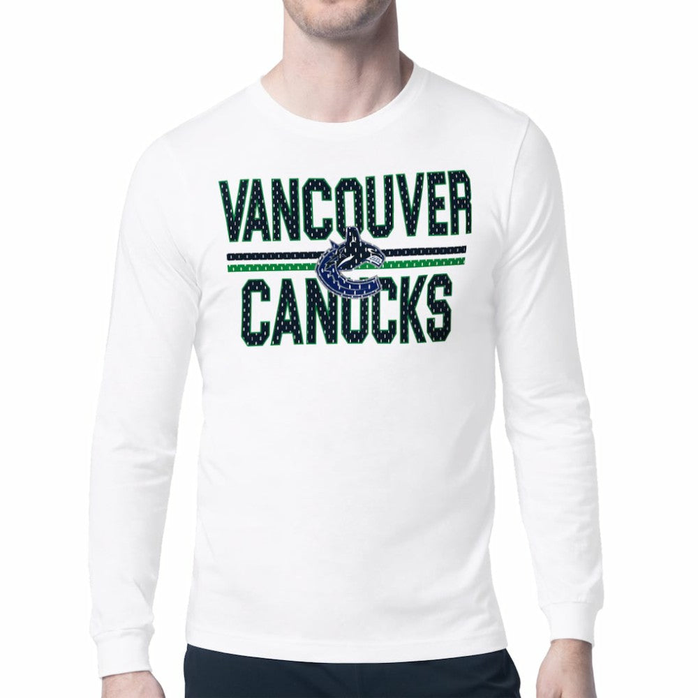 Vancouver Canucks Starter Mesh Look Team Name Long Sleeve T-Shirt - White - NHL 202296690