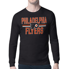 Philadelphia Flyers Starter Mesh Look Team Name Long Sleeve T-Shirt - Black - NHL 202296695