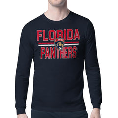 Florida Panthers Starter Mesh Look Team Name Long Sleeve T-Shirt - Navy - NHL 202296705