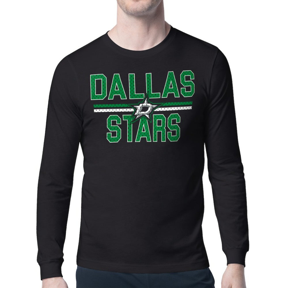 Dallas Stars Starter Mesh Look Team Name Long Sleeve T-Shirt - Black - NHL 202296716