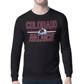 Colorado Avalanche Starter Mesh Look Team Name Long Sleeve T-Shirt - Black - NHL 202296717