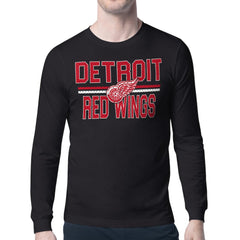 Detroit Red Wings Starter Mesh Look Team Name Long Sleeve T-Shirt - Black - NHL 202296718