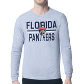 Florida Panthers Starter Mesh Look Team Name Logo Long Sleeve T-Shirt - Heather Gray - NHL 202296731