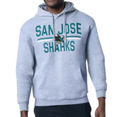 San Jose Sharks Starter Mesh Look Team Name Logo Tri-Blend Pullover Hoodie - Heather Gray - NHL 202296771