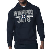 Winnipeg Jets Starter Mesh Look Team Name Logo Tri-Blend Pullover Hoodie - Navy - NHL 202296795