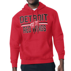 Detroit Red Wings Starter Mesh Look Team Name Logo Tri-Blend Pullover Hoodie - Red - NHL 202296805