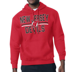 New Jersey Devils Starter Mesh Look Team Name Logo Tri-Blend Pullover Hoodie - Red - NHL 202296813