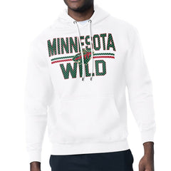 Minnesota Wild Starter Mesh Look Team Name Logo Tri-Blend Pullover Hoodie - White - NHL 202296815