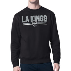 Los Angeles Kings Starter Mesh Look Team Name Logo Pullover Sweatshirt - Black - NHL 202296887