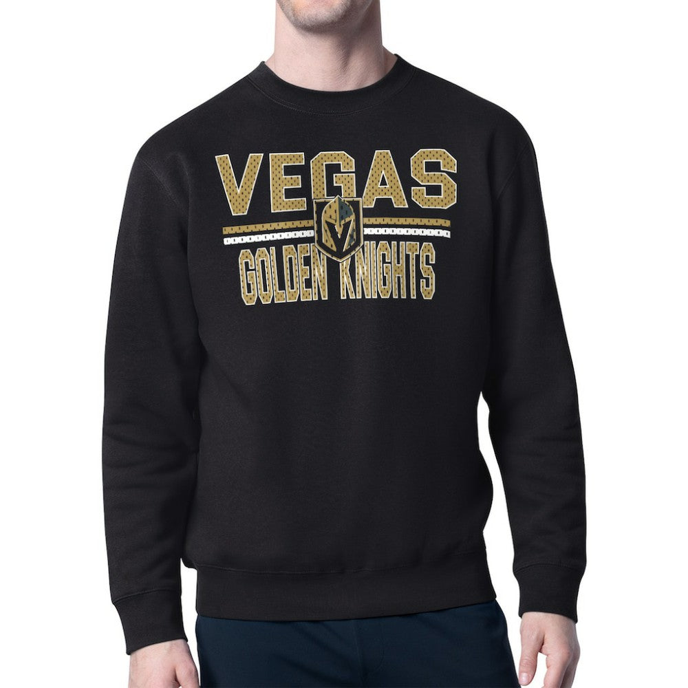 Vegas Golden Knights Starter Mesh Look Team Name Logo Pullover Sweatshirt - Black - NHL 202296900