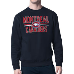 Montreal Canadiens Starter Mesh Look Team Name Logo Pullover Sweatshirt - Navy - NHL 202296904