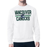 Vancouver Canucks Starter Mesh Look Team Name Logo Pullover Sweatshirt - White - NHL 202296945