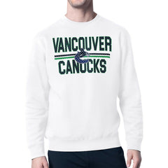 Vancouver Canucks Starter Mesh Look Team Name Logo Pullover Sweatshirt - White - NHL 202296945