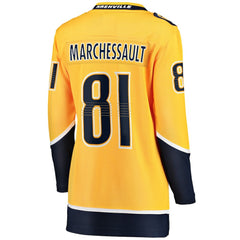 Jonathan Marchessault Nashville Predators Fanatics Women's Breakaway Jersey - Gold - NHL 202315455
