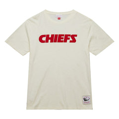 Mitchell & Ness Kansas City Chiefs Vintage Logo Heritage Slub T-Shirt Cream