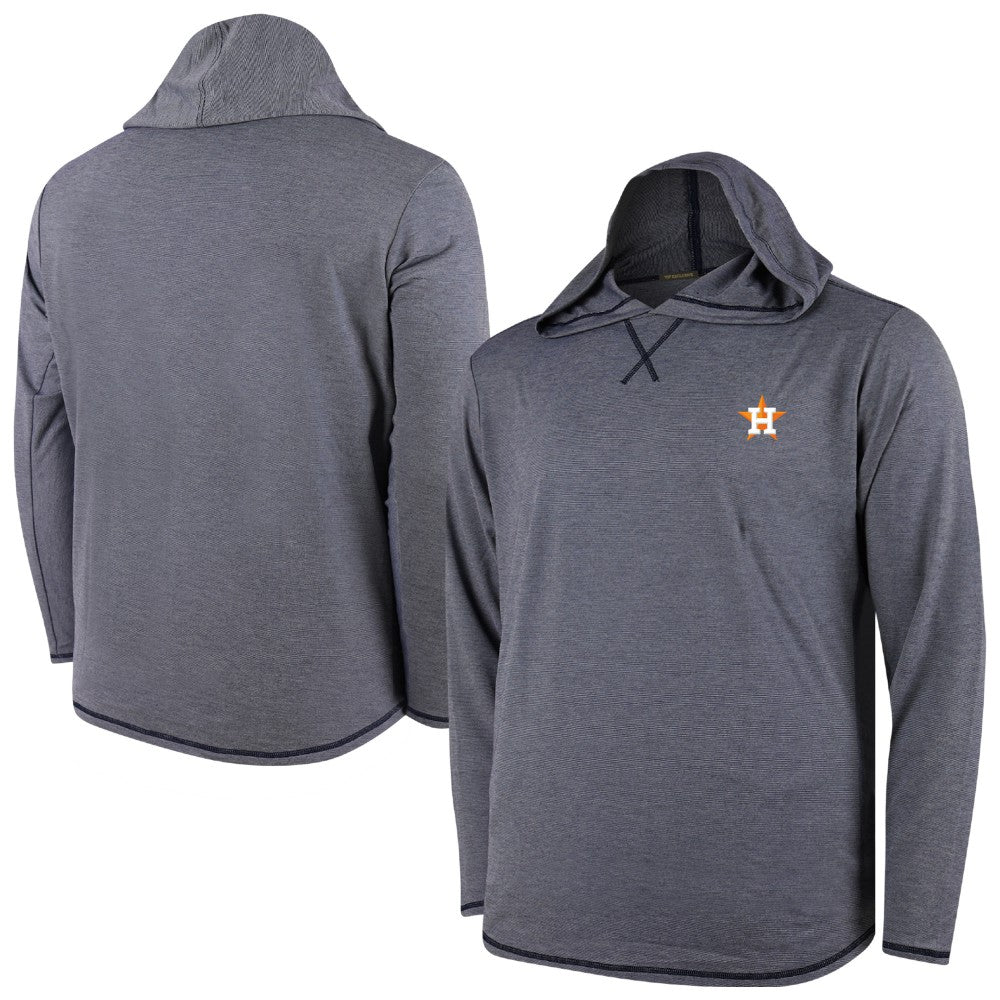 Houston Astros Butter Stripe Tri-Blend Long Sleeve Hoodie T-Shirt - Navy - MLB on Sale