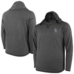 Colorado Rockies Butter Stripe Tri-Blend Long Sleeve Hoodie T-Shirt - Black - MLB Discount