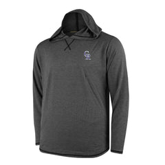 Colorado Rockies Butter Stripe Tri-Blend Long Sleeve Hoodie T-Shirt - Black - MLB Discount
