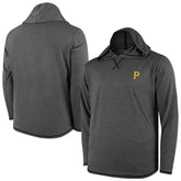 Pittsburgh Pirates Butter Stripe Tri-Blend Long Sleeve Hoodie T-Shirt - Black - MLB Discount