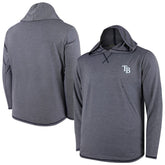 Tampa Bay Rays Butter Stripe Tri-Blend Long Sleeve Hoodie T-Shirt - Navy - MLB on Sale