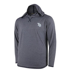 Tampa Bay Rays Butter Stripe Tri-Blend Long Sleeve Hoodie T-Shirt - Navy - MLB on Sale